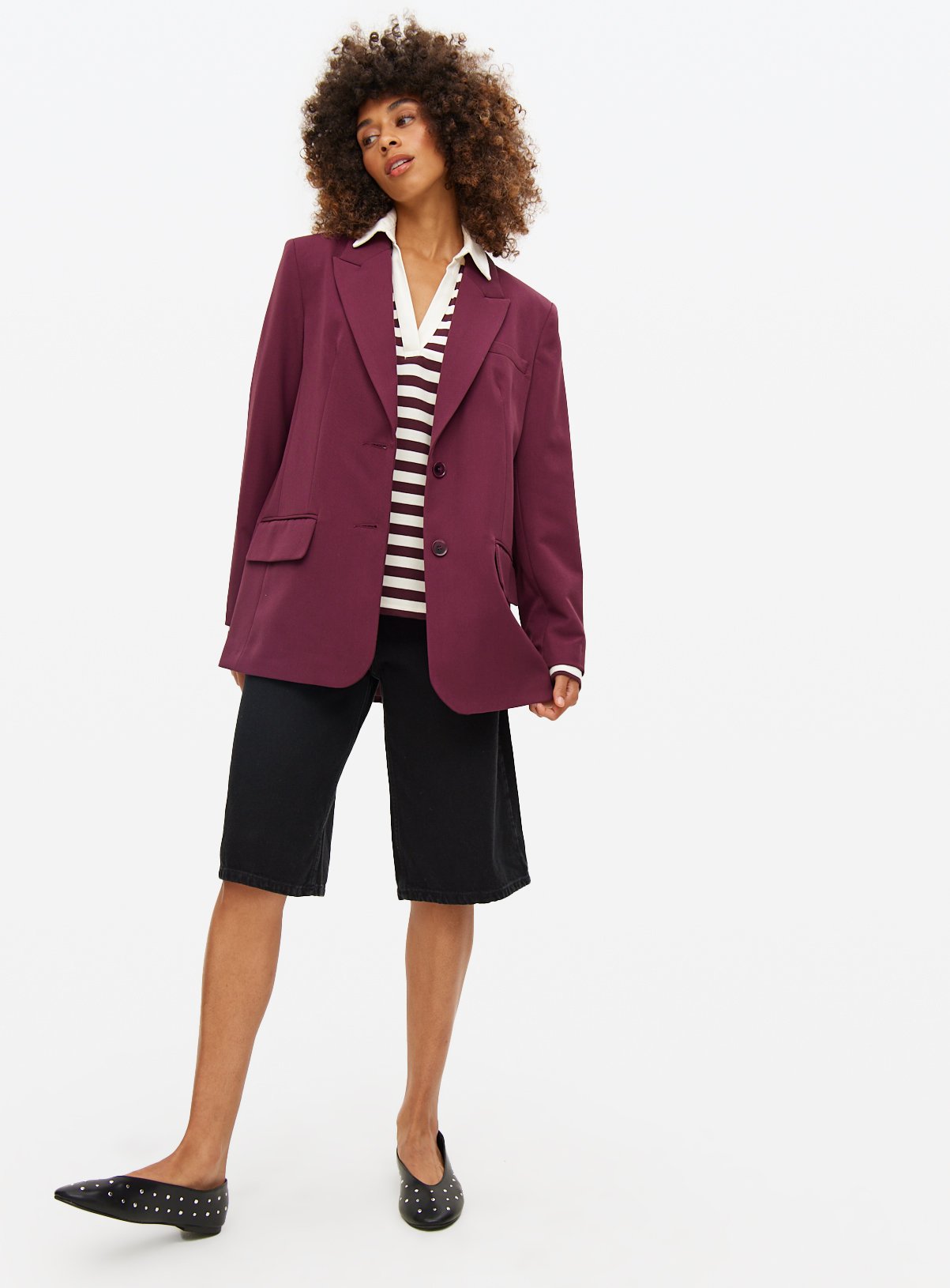 Dark Red Co-ord Ultimate Relaxed Blazer 14 - Image 2 thumbnail